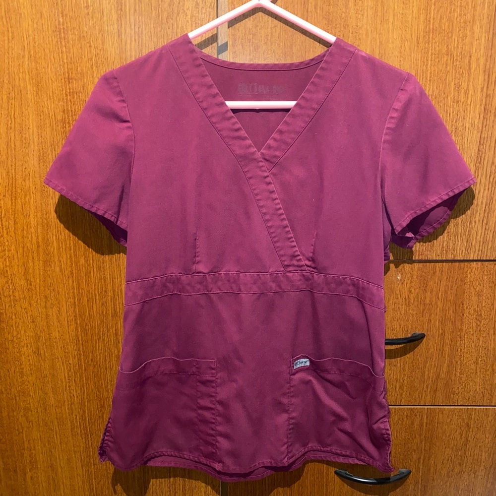 Grey's Anatomy Women's Modern Fit Mock Wrap Top